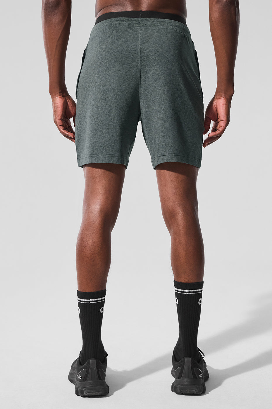 7 Conquer React Performance Short - Charcoal Green Heather - Image 2