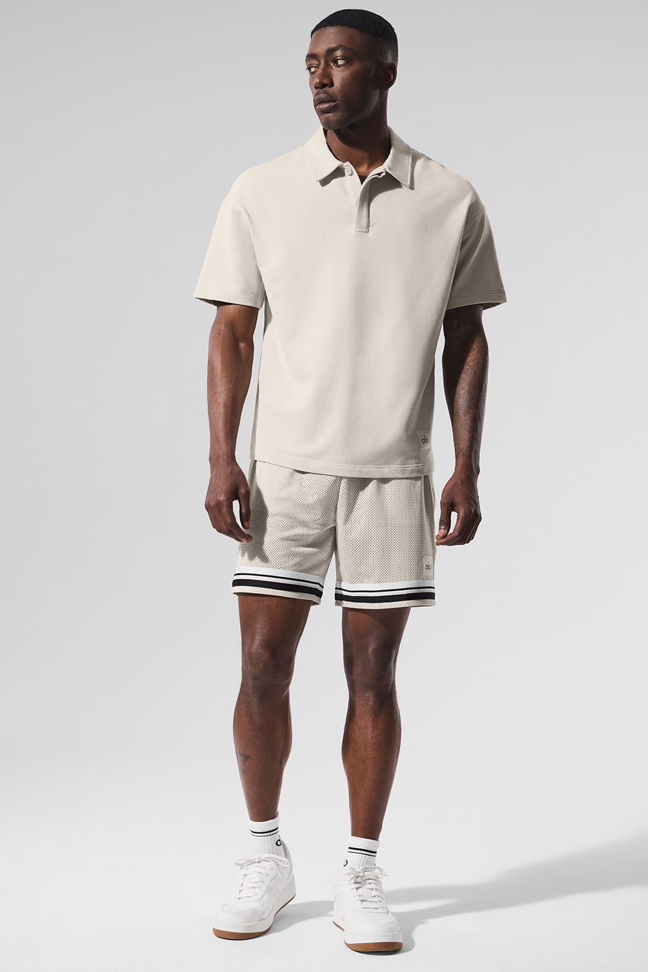 7 Key Mesh Basketball Short - Bone - Image 4