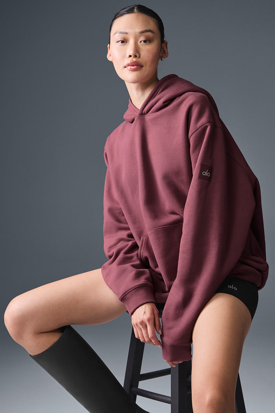 Renown Heavy Weight Hoodie - Burgundy Truffle - Image 3