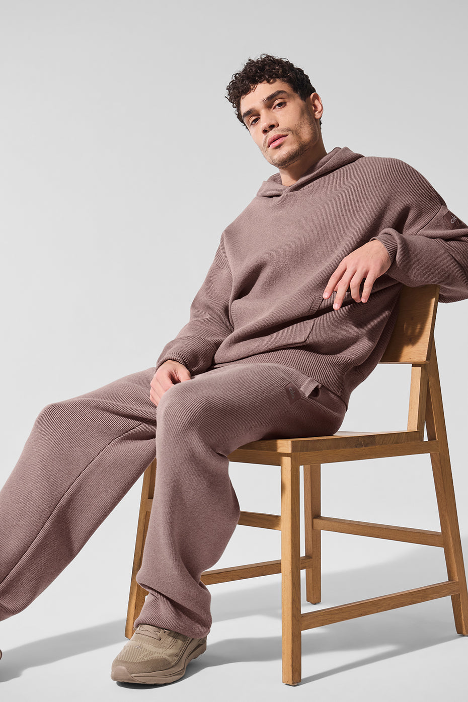 Scholar Hooded Sweater - Mushroom Heather - Image 5