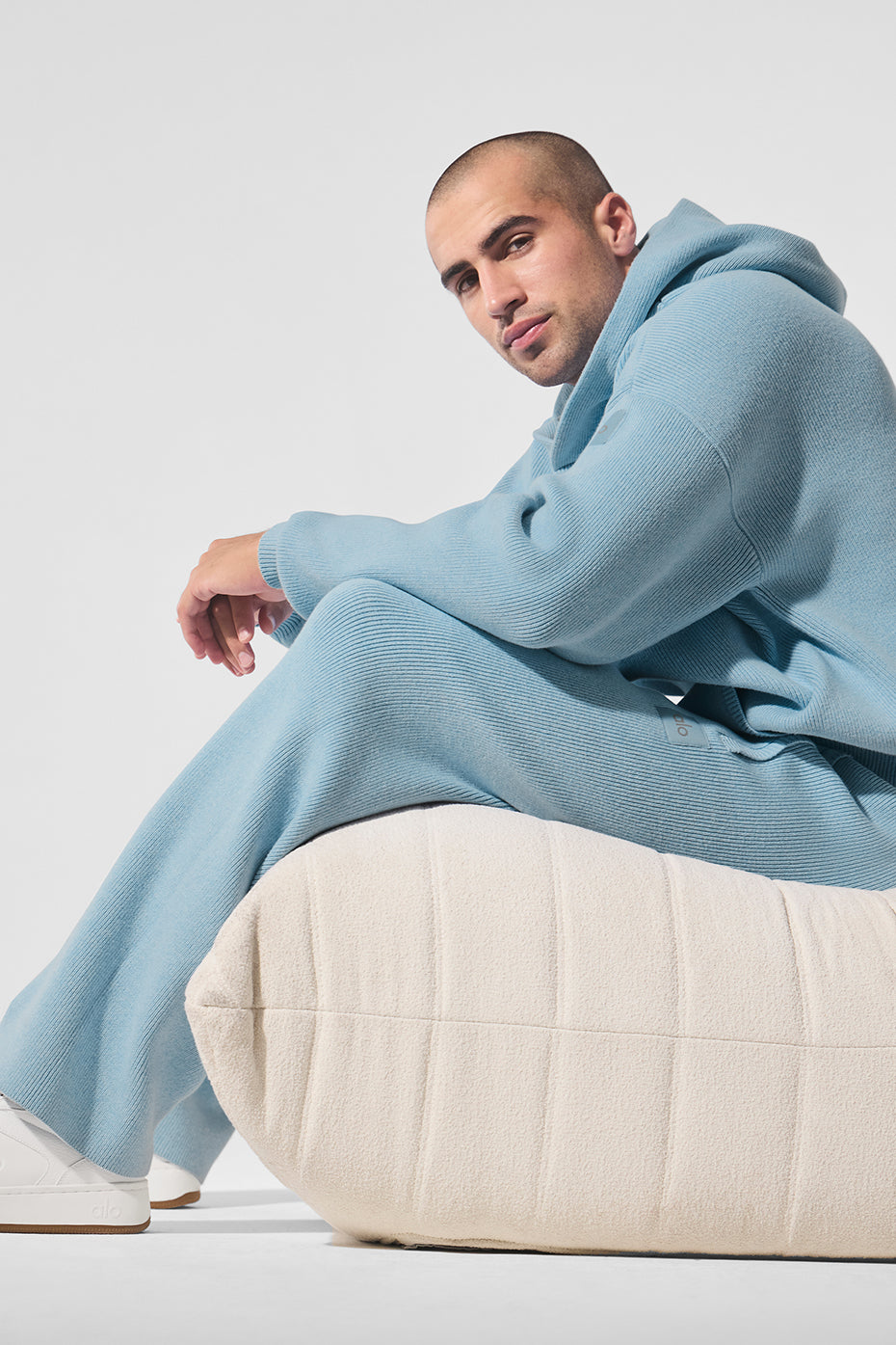 Scholar Hooded Sweater - Celestial Blue Heather - Image 3