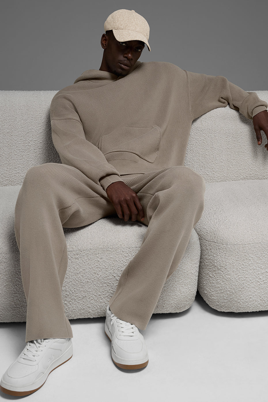 Scholar Hooded Sweater - Light Cocoa - Image 5