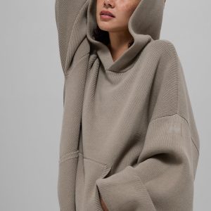Scholar Hooded Sweater - Light Cocoa