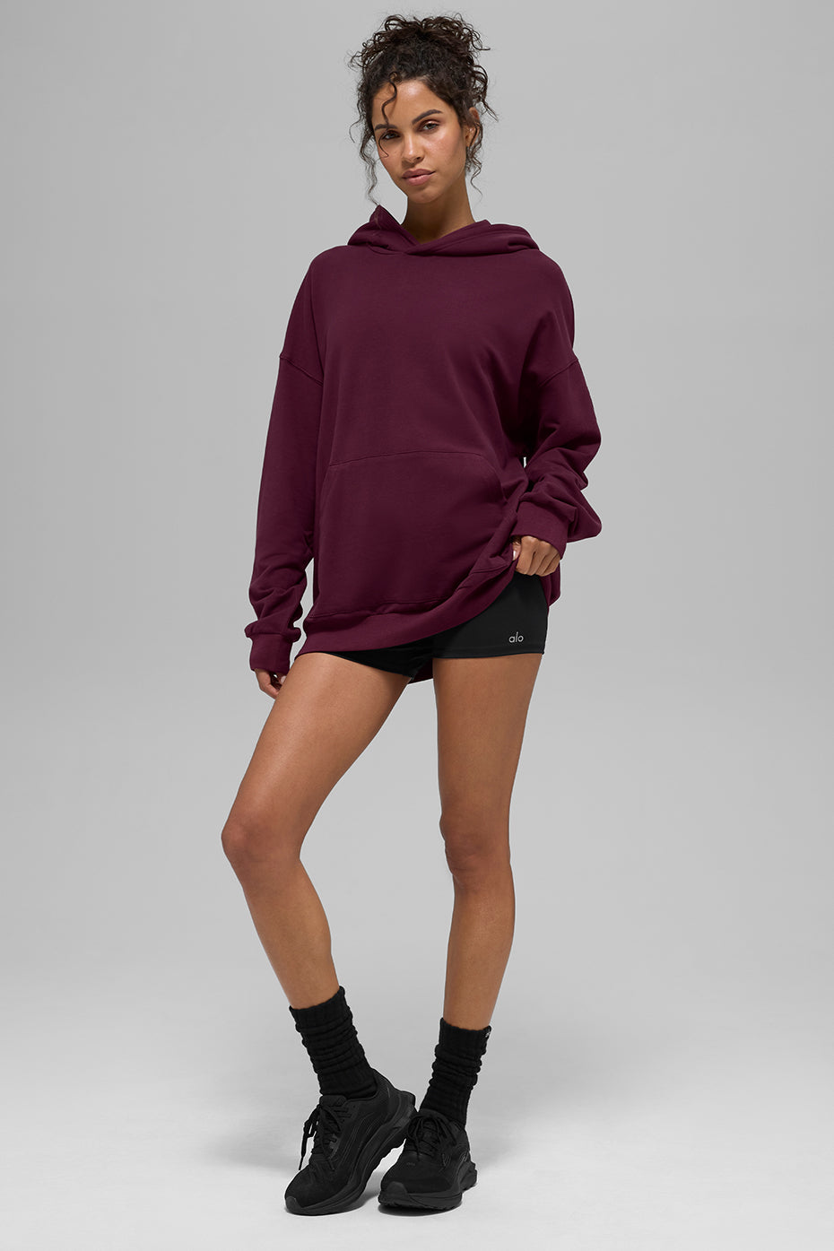 Double Take Hoodie - Burgundy - Image 5