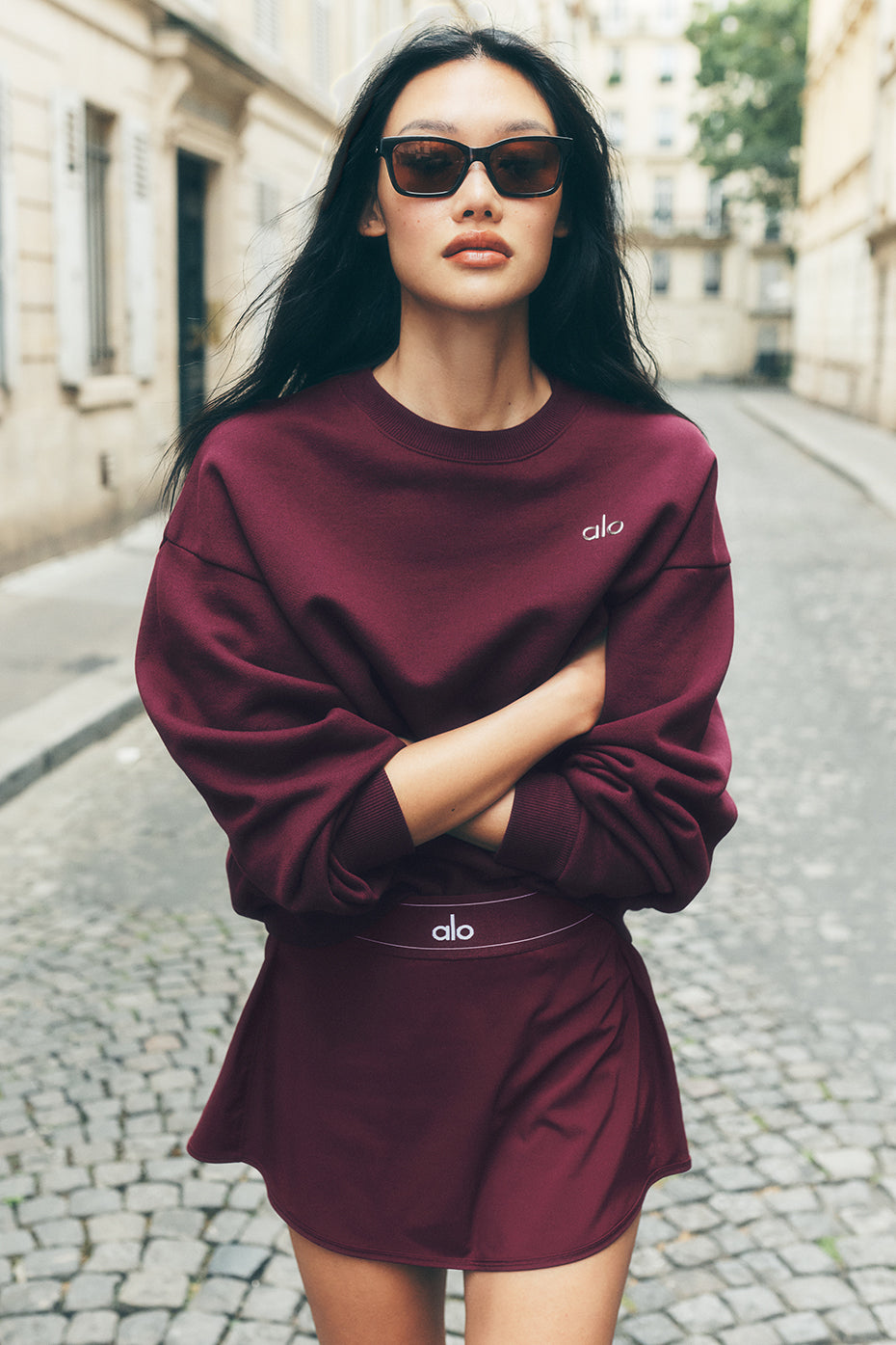Accolade Crew Neck Pullover - Burgundy