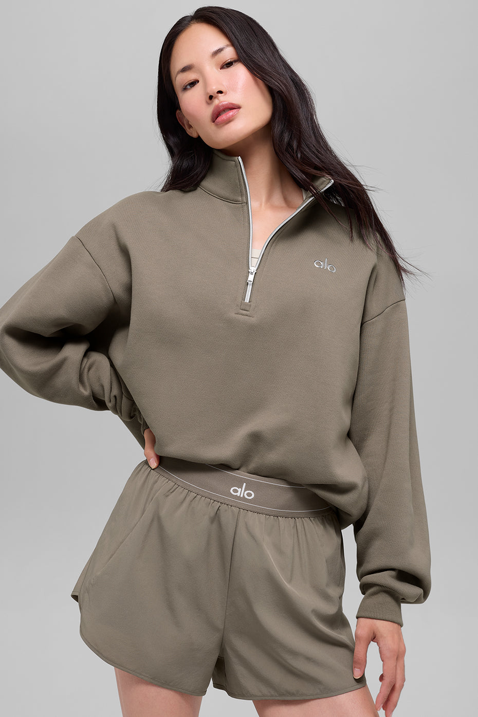 Accolade 1/4 Zip Pullover - Light Cocoa - Image 2