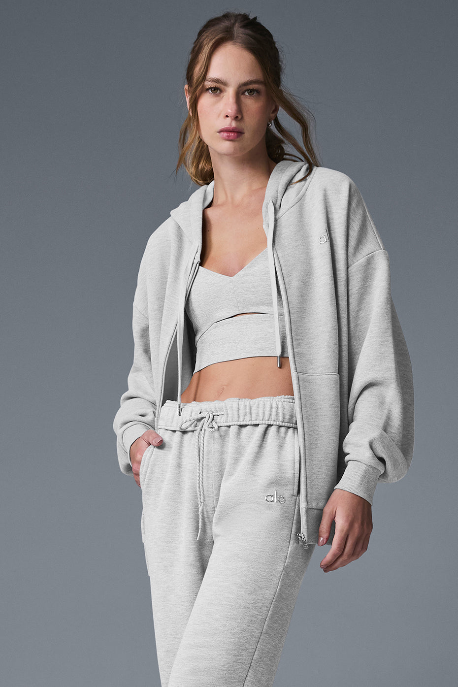 Accolade Full Zip Hoodie - Athletic Heather Grey - Image 4