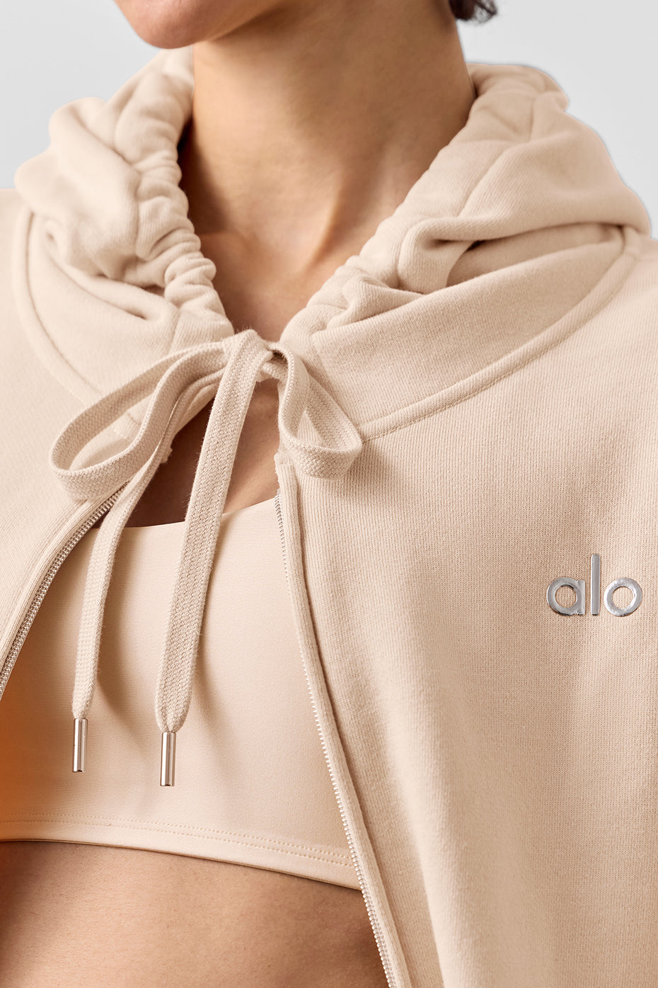 Accolade Full Zip Hoodie - Macadamia - Image 4