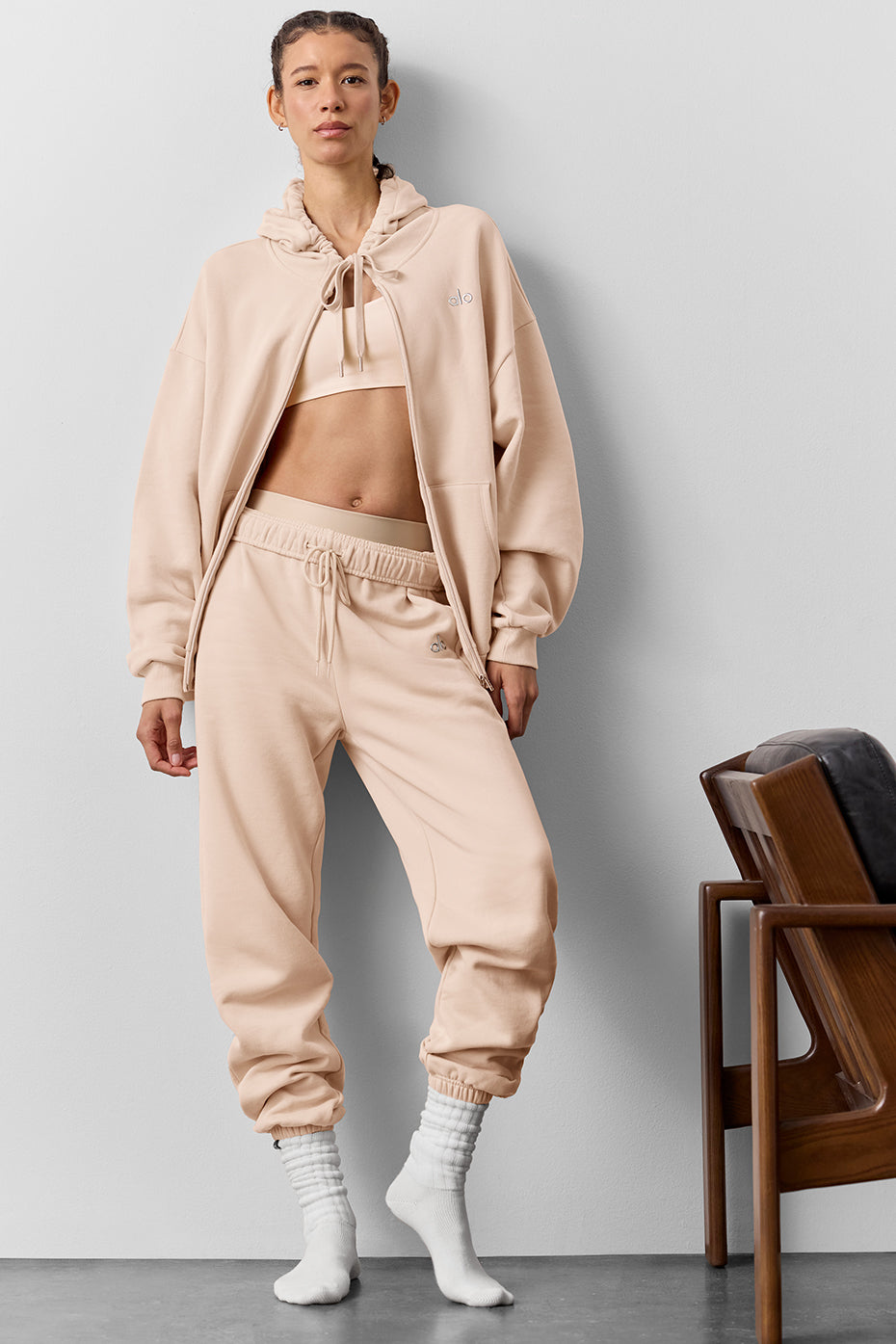 Accolade Full Zip Hoodie - Macadamia - Image 5