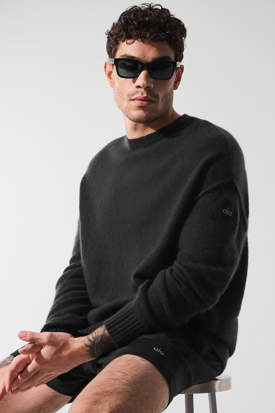 New Class Cashmere Crewneck Sweater - Black - Image 5