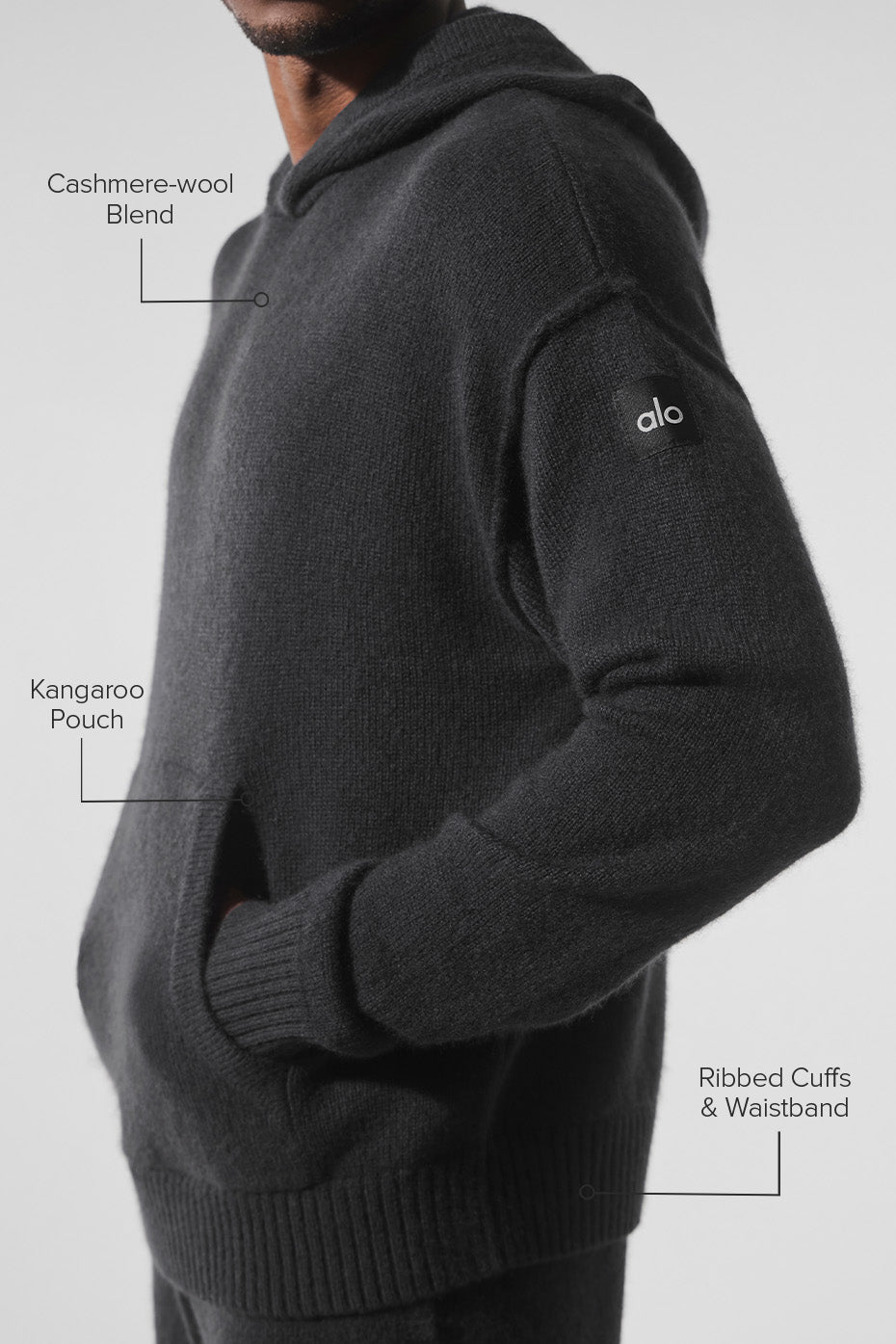 New Class Cashmere Hoodie - Black - Image 2