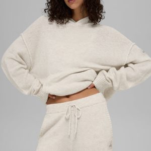 New Class Cashmere Hoodie - Bone Heather
