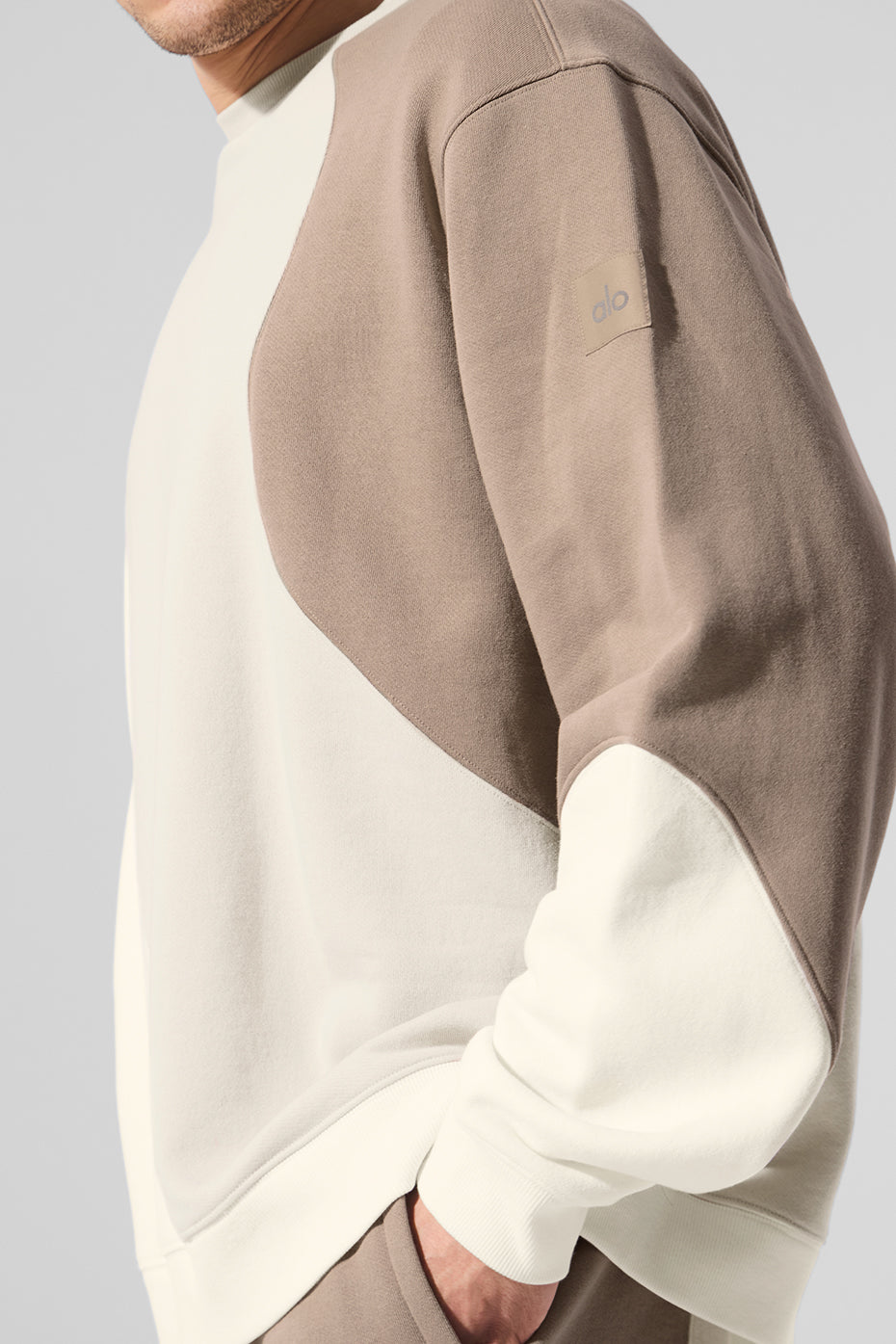 Make Waves Crew Neck Pullover - Ivory/Bone/Gravel - Image 3