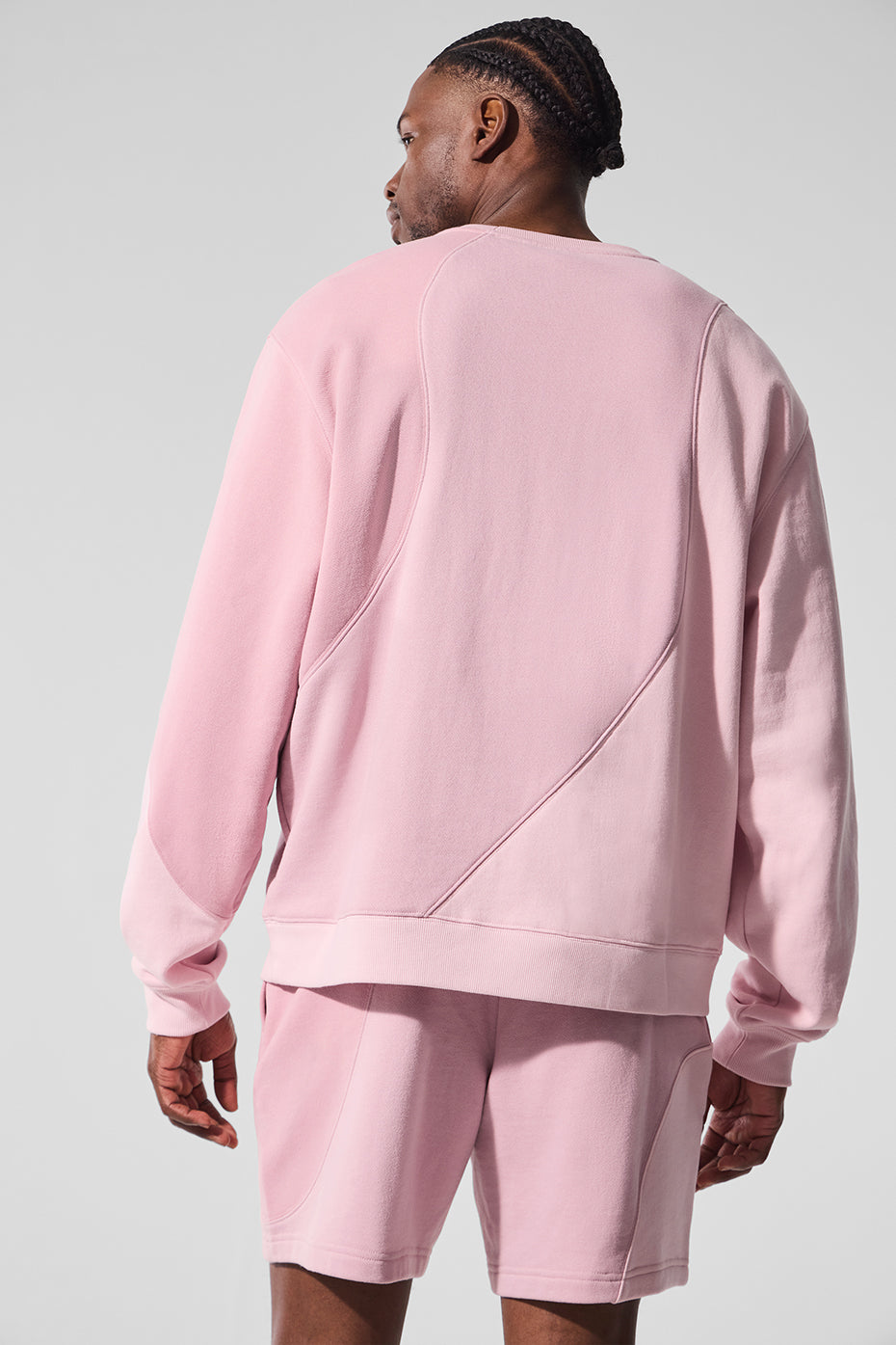 Make Waves Crew Neck Pullover - Sunset Pink Tonal - Image 2