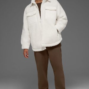 Sherpa Edge Shacket - Ivory