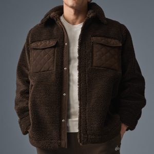Sherpa Edge Shacket - Espresso