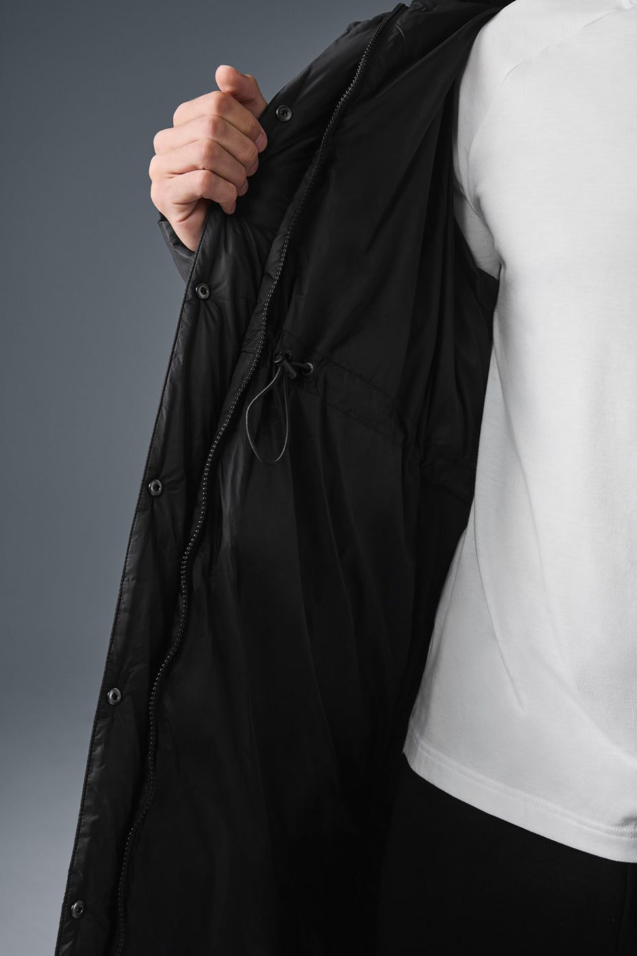 Gold Rush Puffer Trench - Black - Image 4