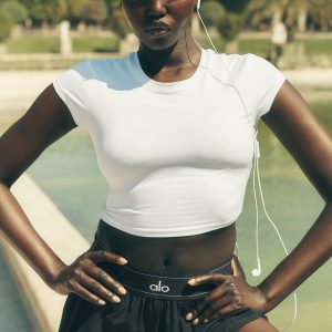 Alosoft Crop Finesse Short Sleeve - White