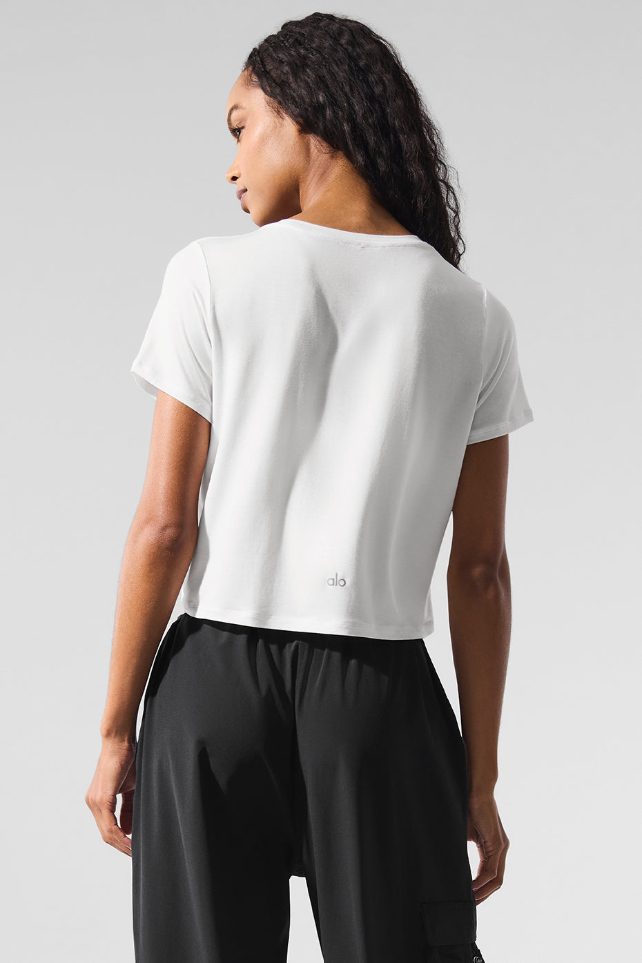 Cropped All Day Short Sleeve - White - Image 2