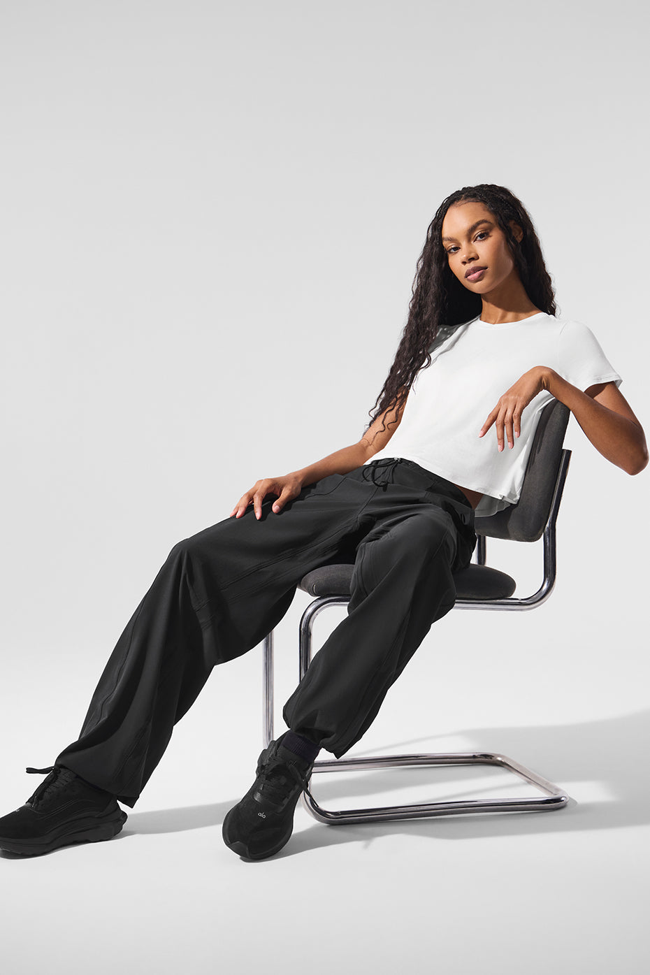 Cropped All Day Short Sleeve - White - Image 5