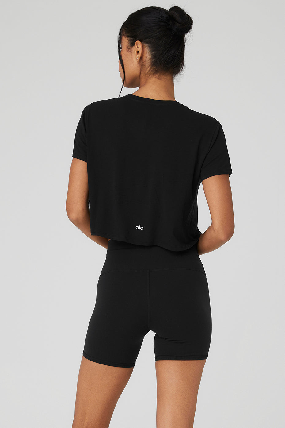 Cropped All Day Short Sleeve - Black - Image 2