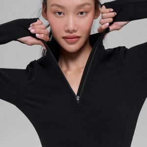 Alosoft 1/2 Zip Rapid Pullover - Black