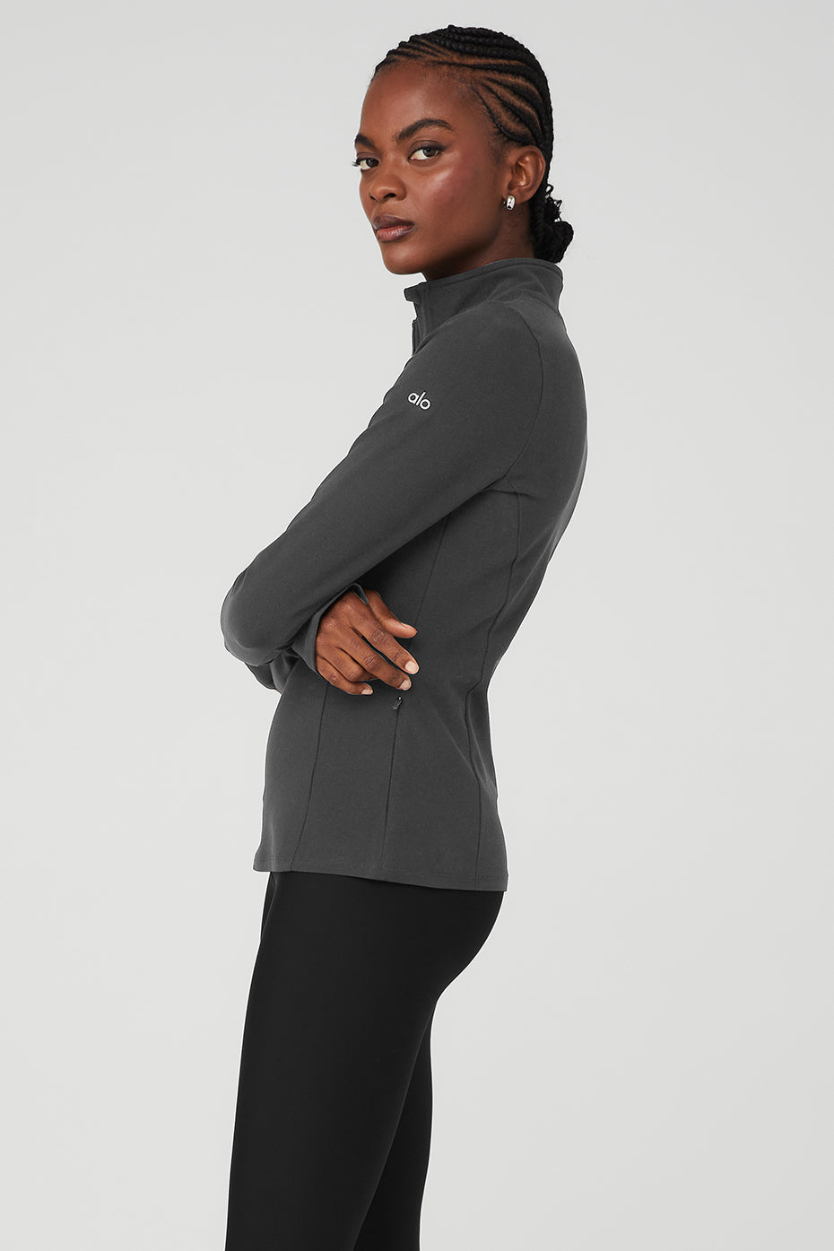 Alosoft 1/2 Zip Rapid Pullover - Anthracite - Image 3