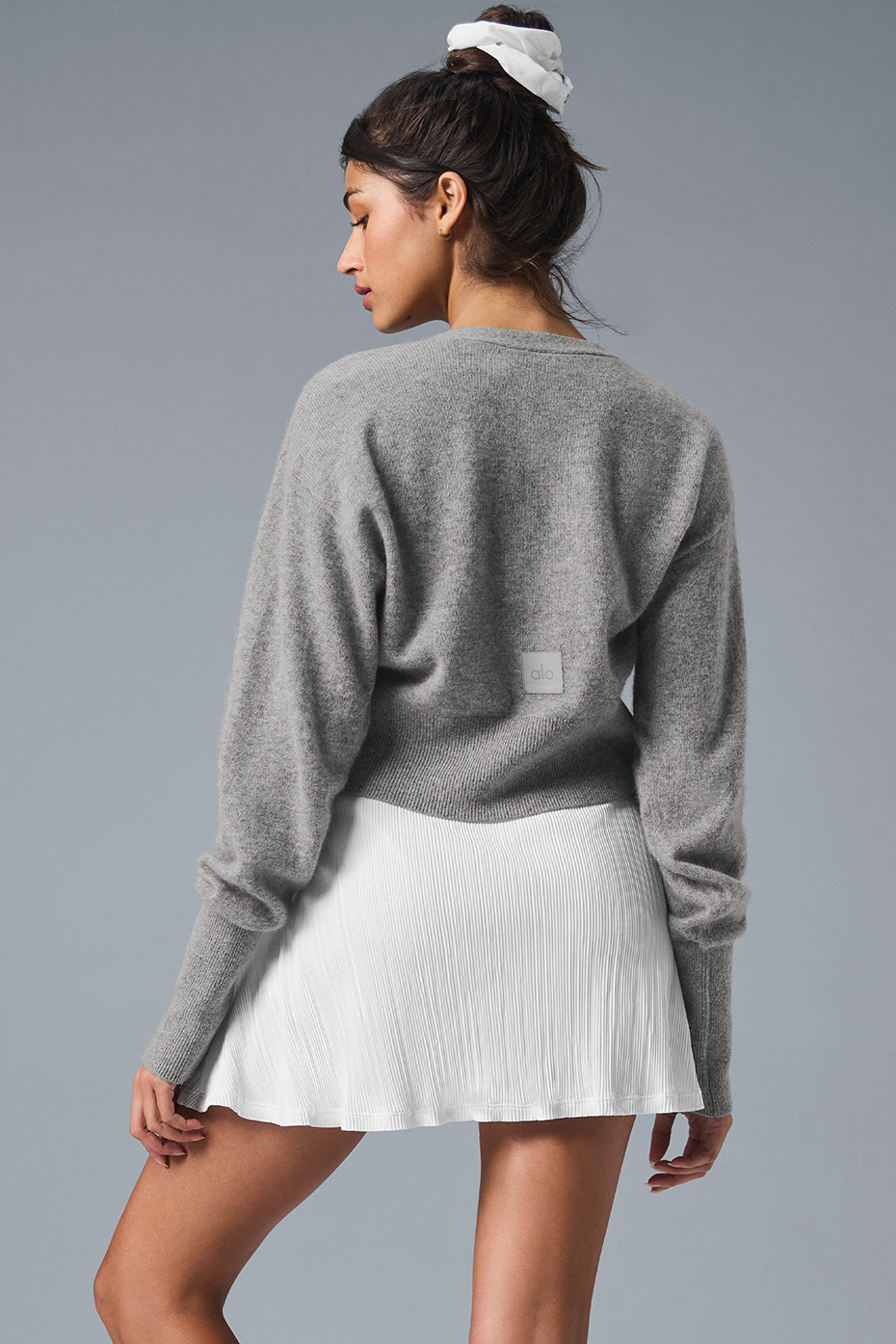 Cashmere Jet Set Cardigan - Dove Grey Heather - Image 2
