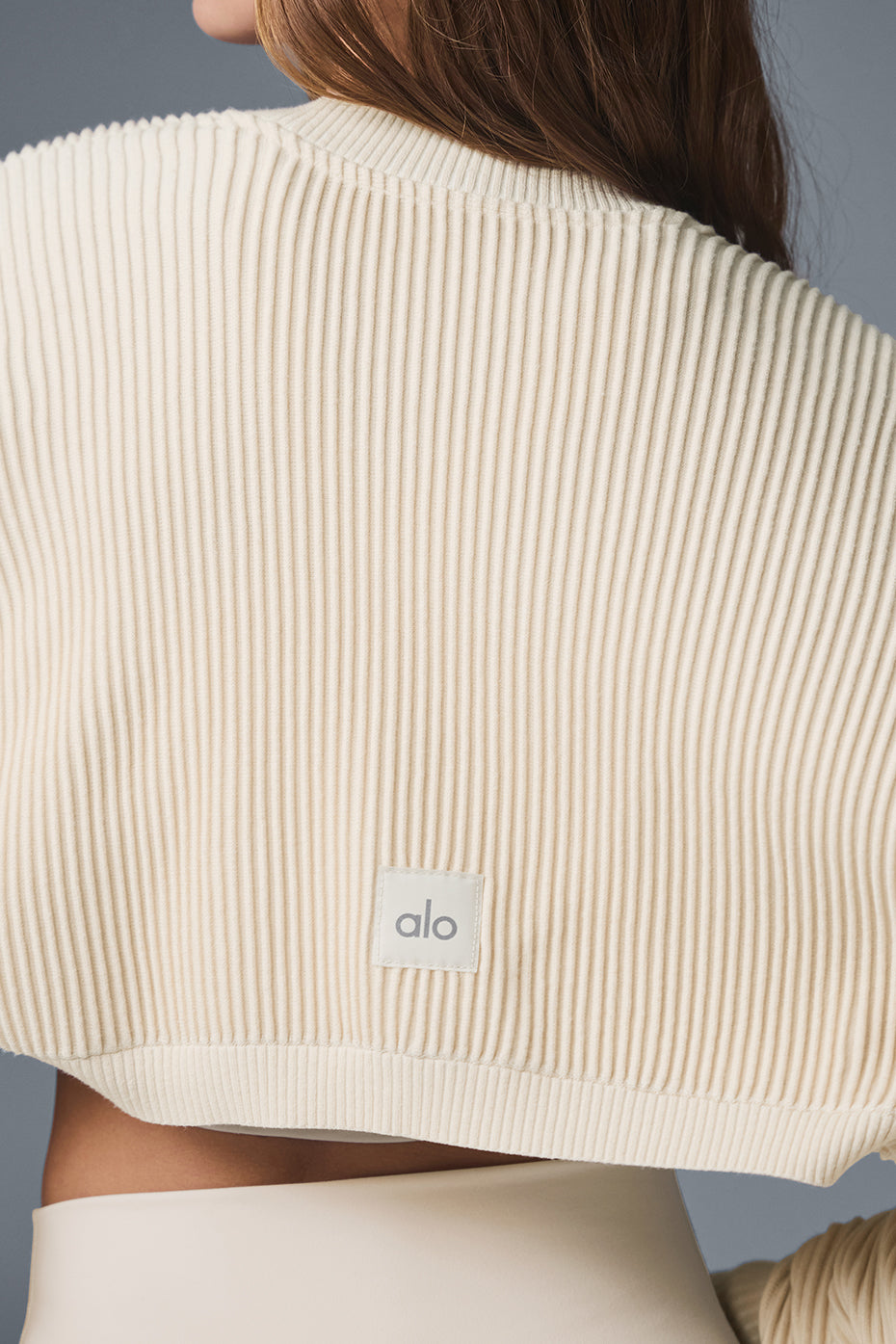 Denim Knit Shawl - Oat Milk/Ivory - Image 5