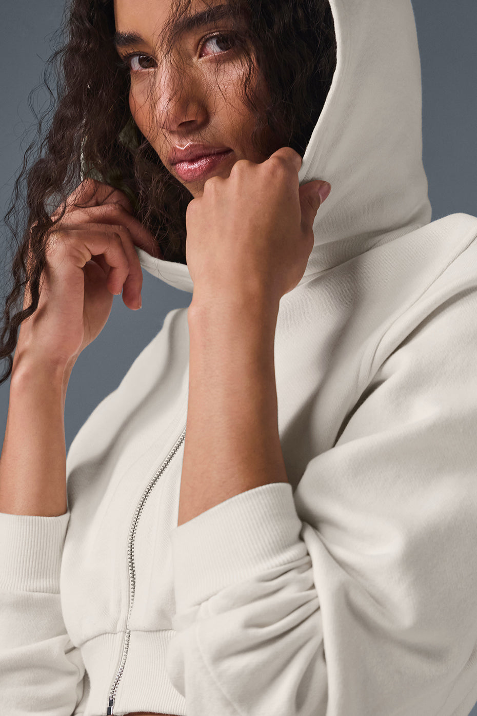 Sweet Escape Zip Up Hoodie - Ivory - Image 4