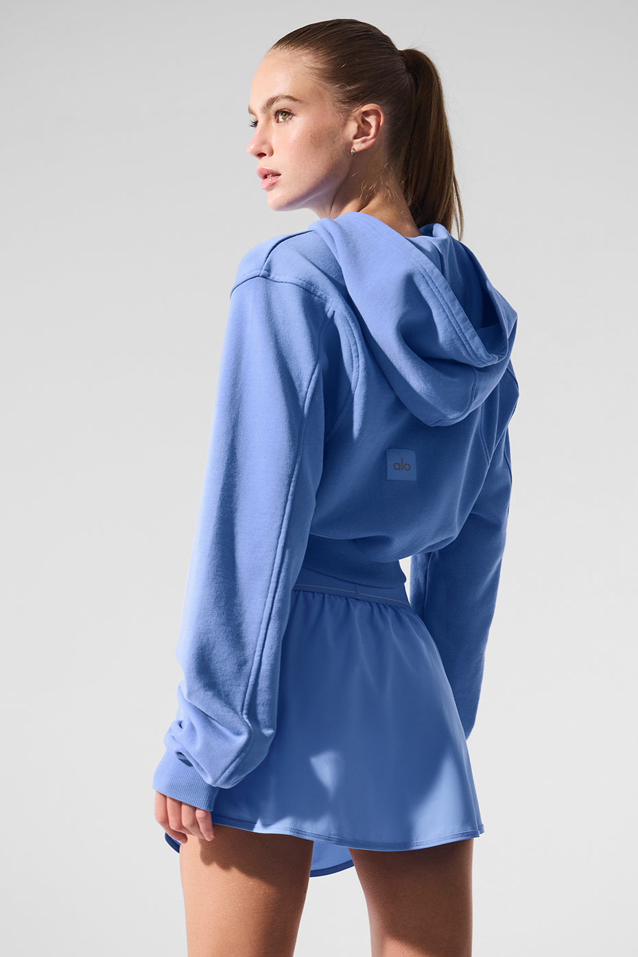Sweet Escape Zip Up Hoodie - Crystal Clear Blue - Image 3