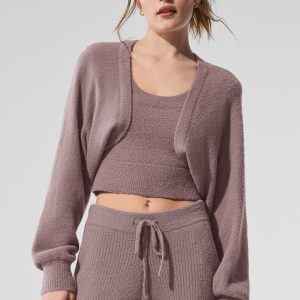 Snuggle Up Sweater Shawl - Mushroom