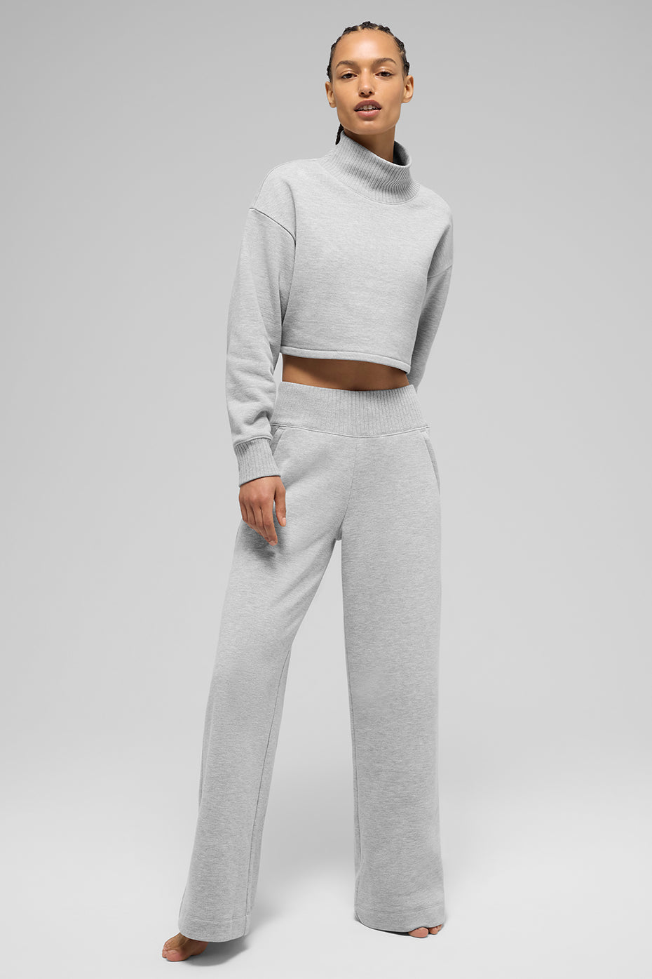 Cropped Serenity Coverup - Athletic Heather Grey - Image 7