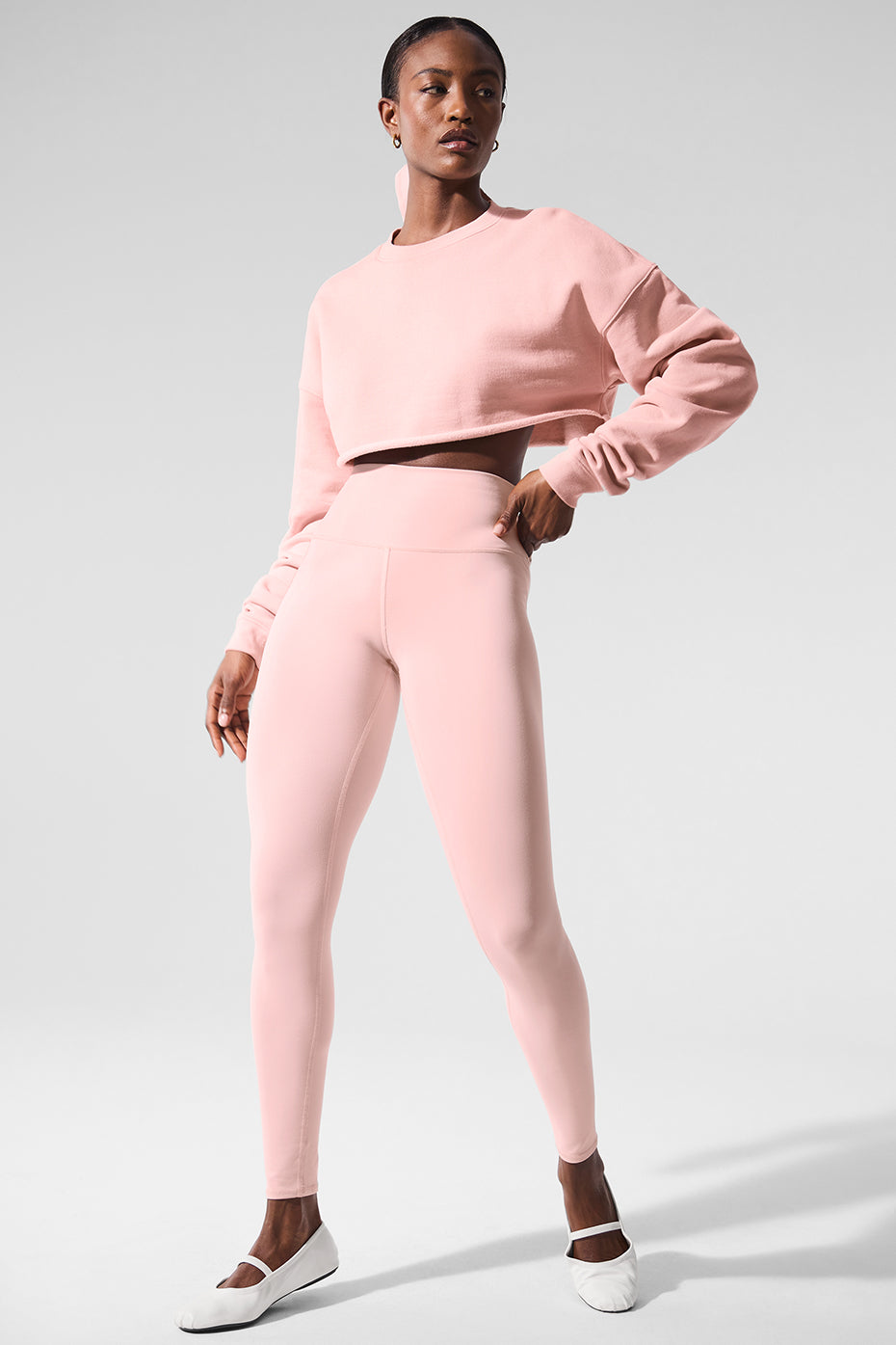 Extreme Cropped Pullover - Pink Quartz - Image 4
