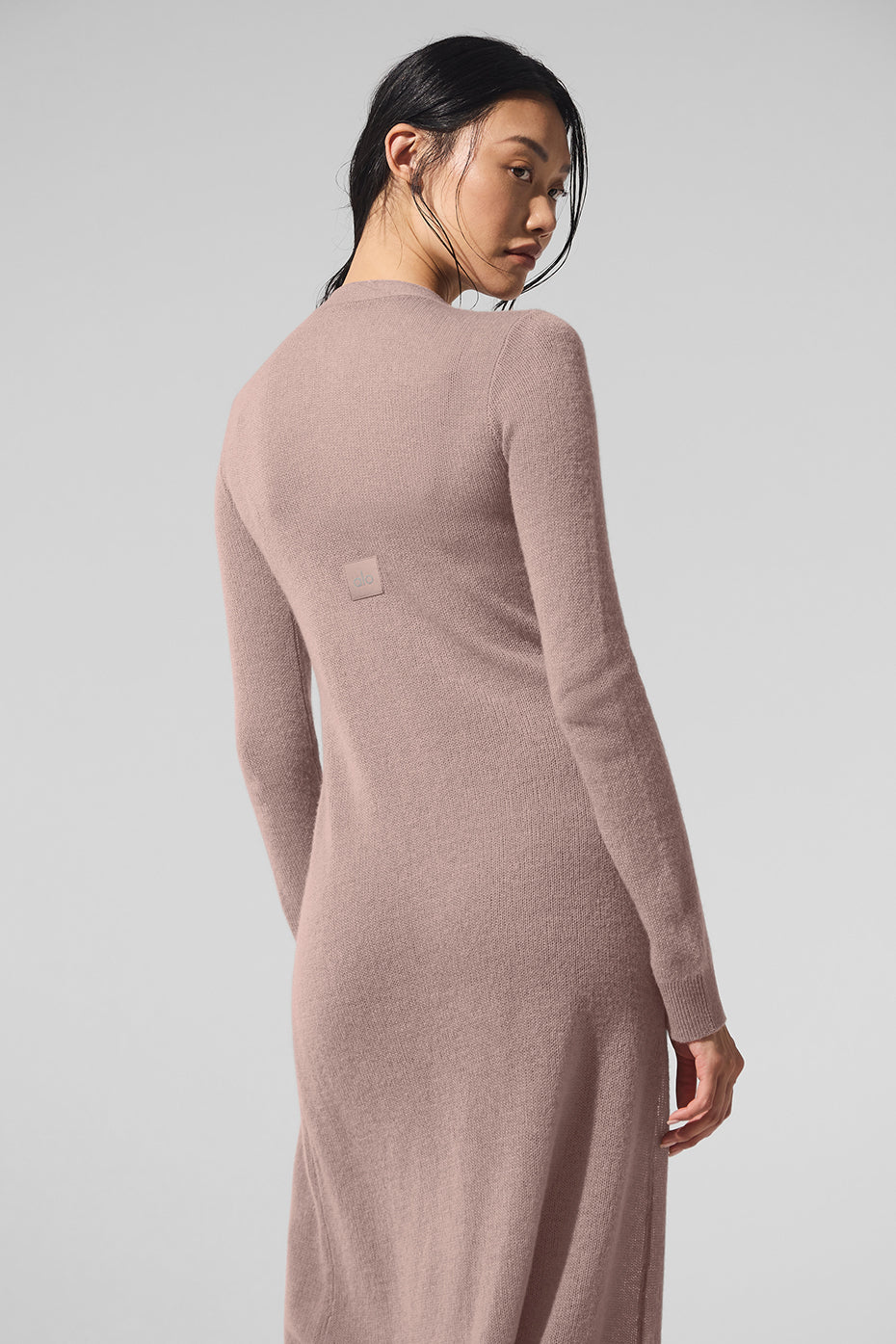 Sheer Cashmere Long Cardigan - Taupe - Image 3