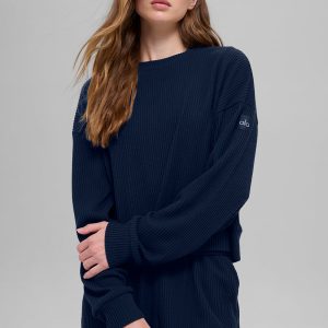 Muse Crew Neck Pullover - Navy