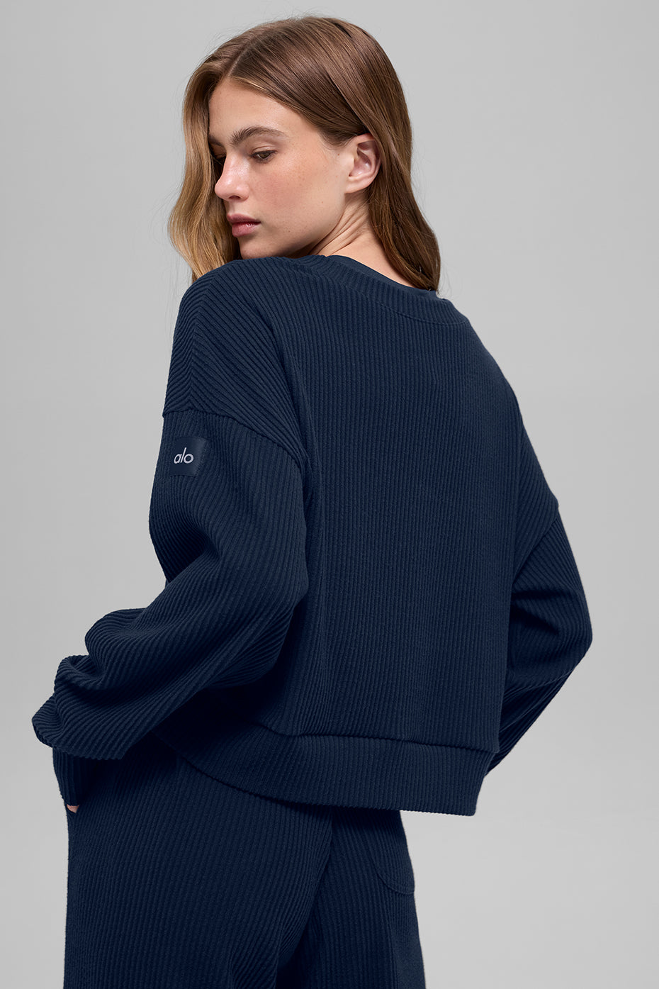 Muse Crew Neck Pullover - Navy - Image 3
