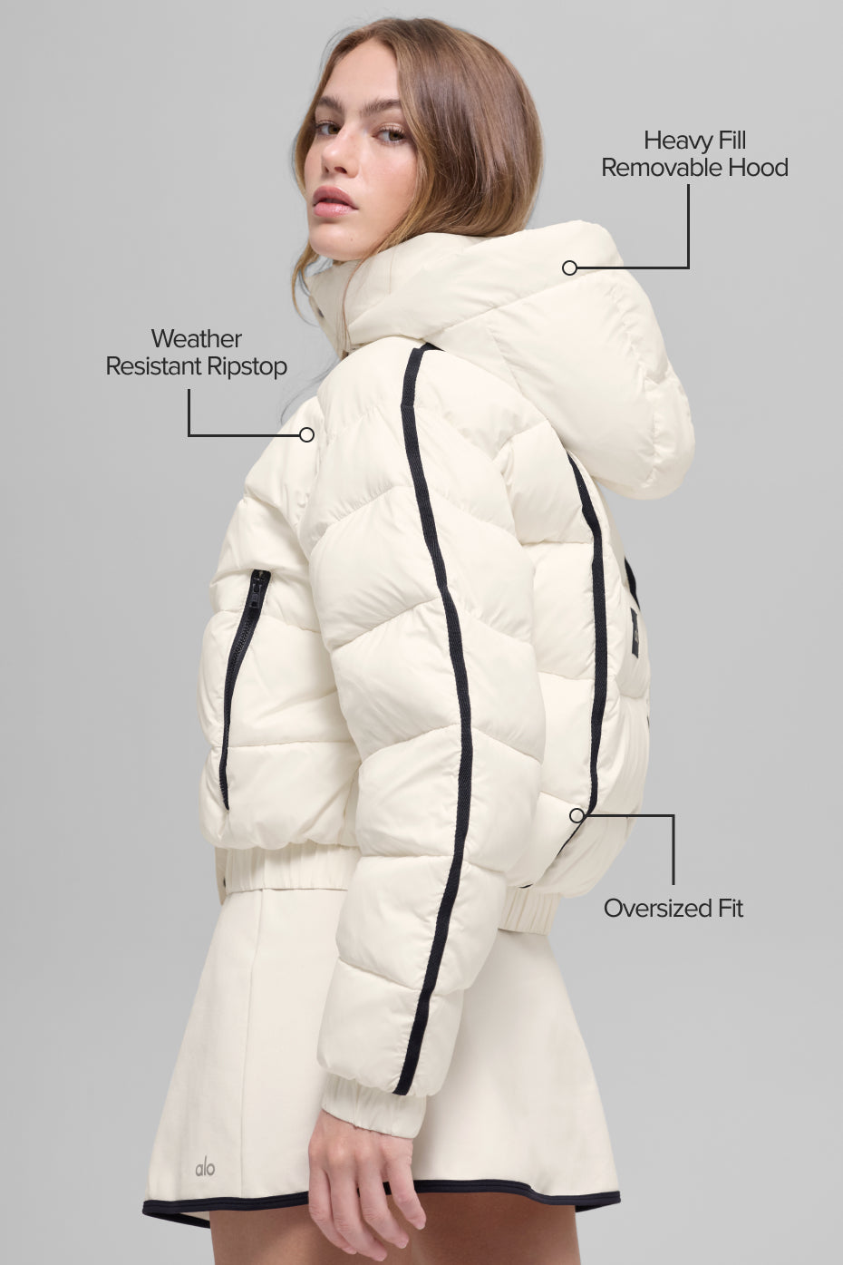 Aspen Love Puffer Jacket - Ivory - Image 2