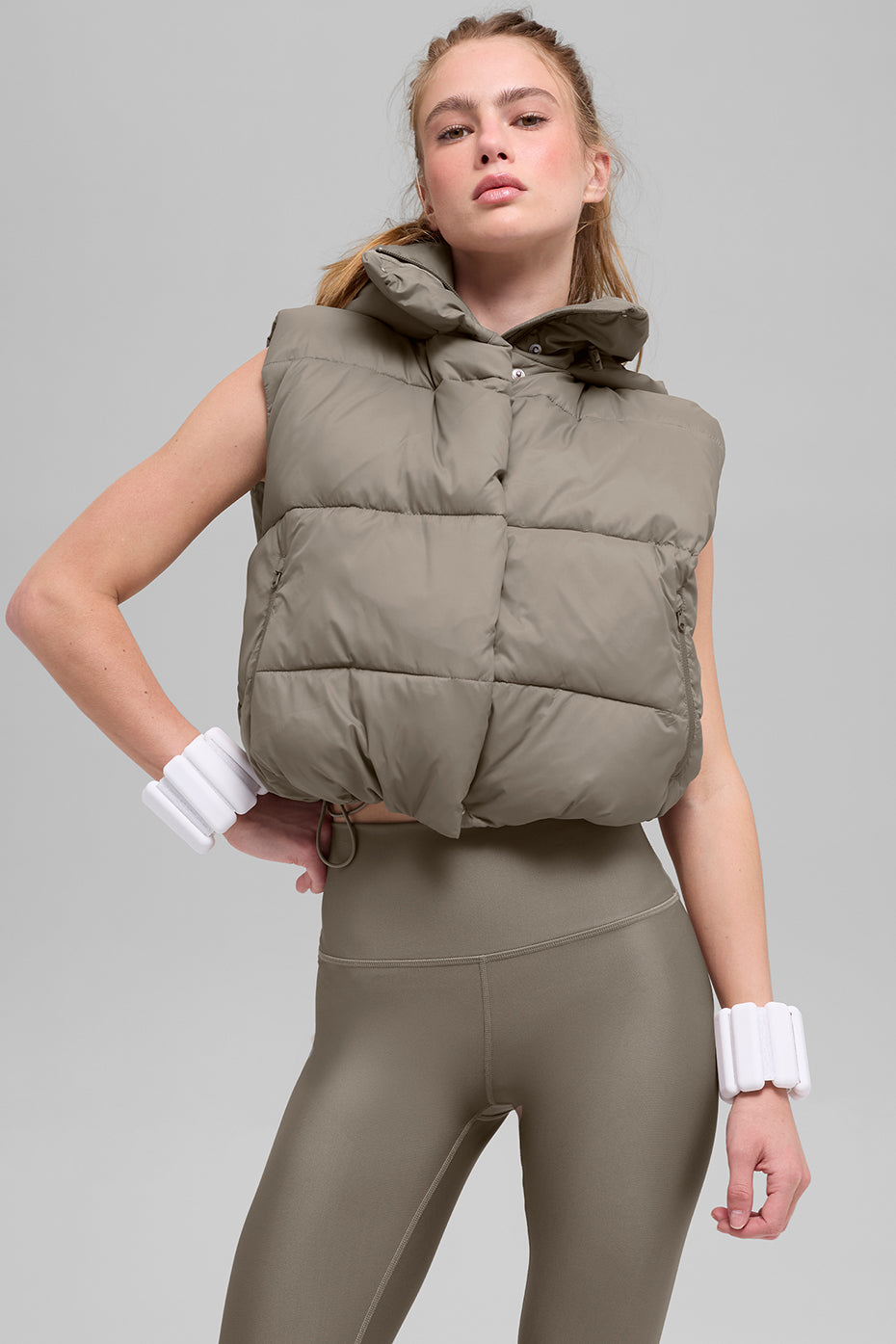 Gold Rush Puffer Vest - Light Cocoa - Image 6