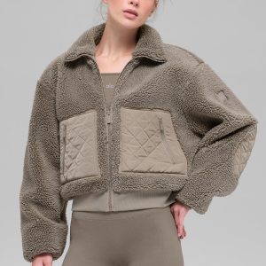 Sherpa Edge Bomber - Light Cocoa