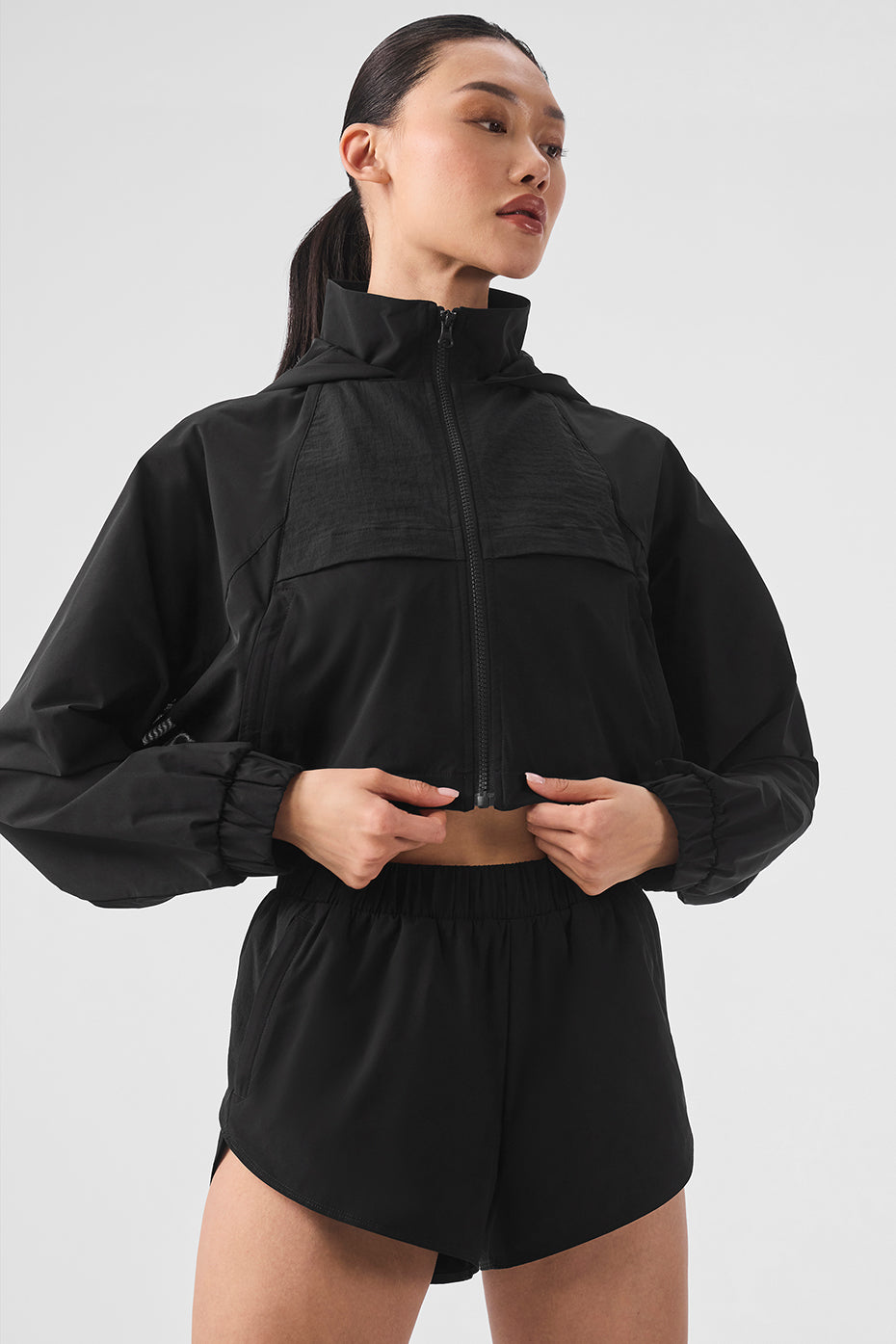 Cropped Playmaker Jacket - Black - Image 3