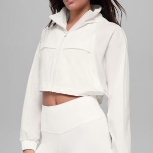 Cropped Playmaker Jacket - Ivory