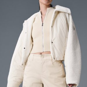Sherpa Cozy Escape Puffer - Ivory/Ivory