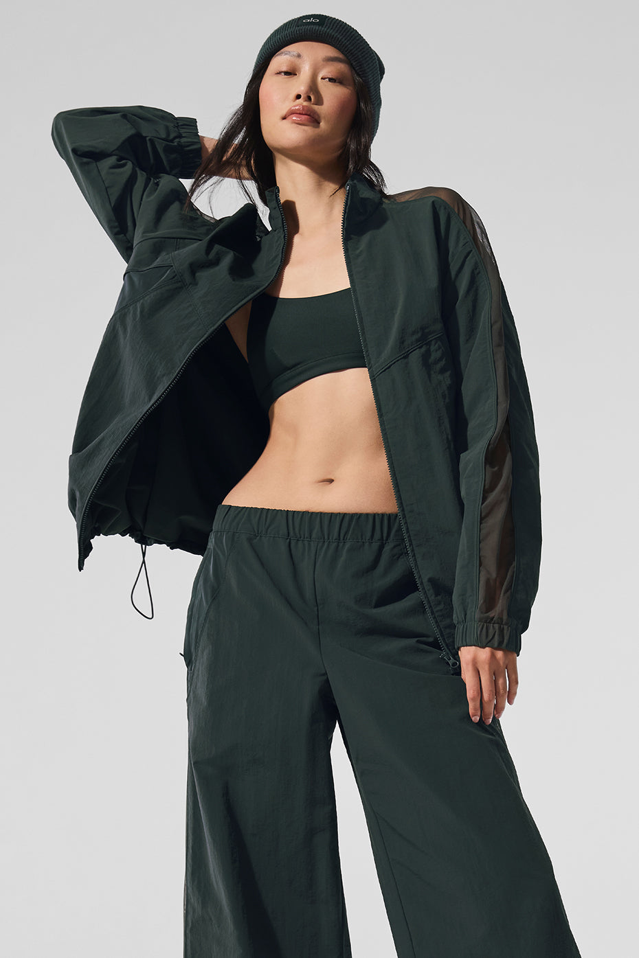 Origin Full-Zip Track Jacket - Charcoal Green - Image 3