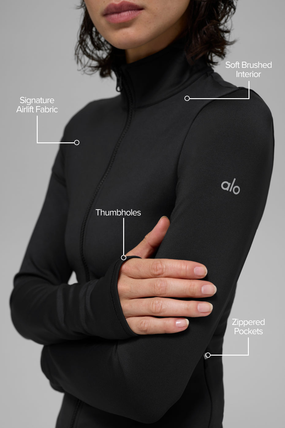 Airlift Winter Warm Radiant Full-Zip Jacket - Black - Image 2