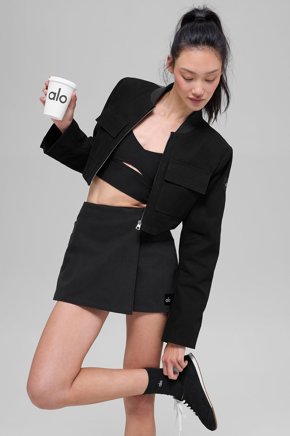 Cropped Main Character Jacket - Black - Image 6