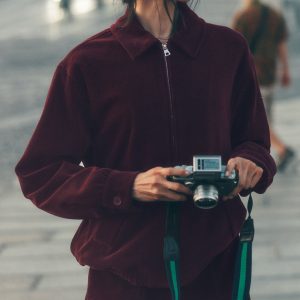 Micro Corduroy On Duty Jacket - Burgundy