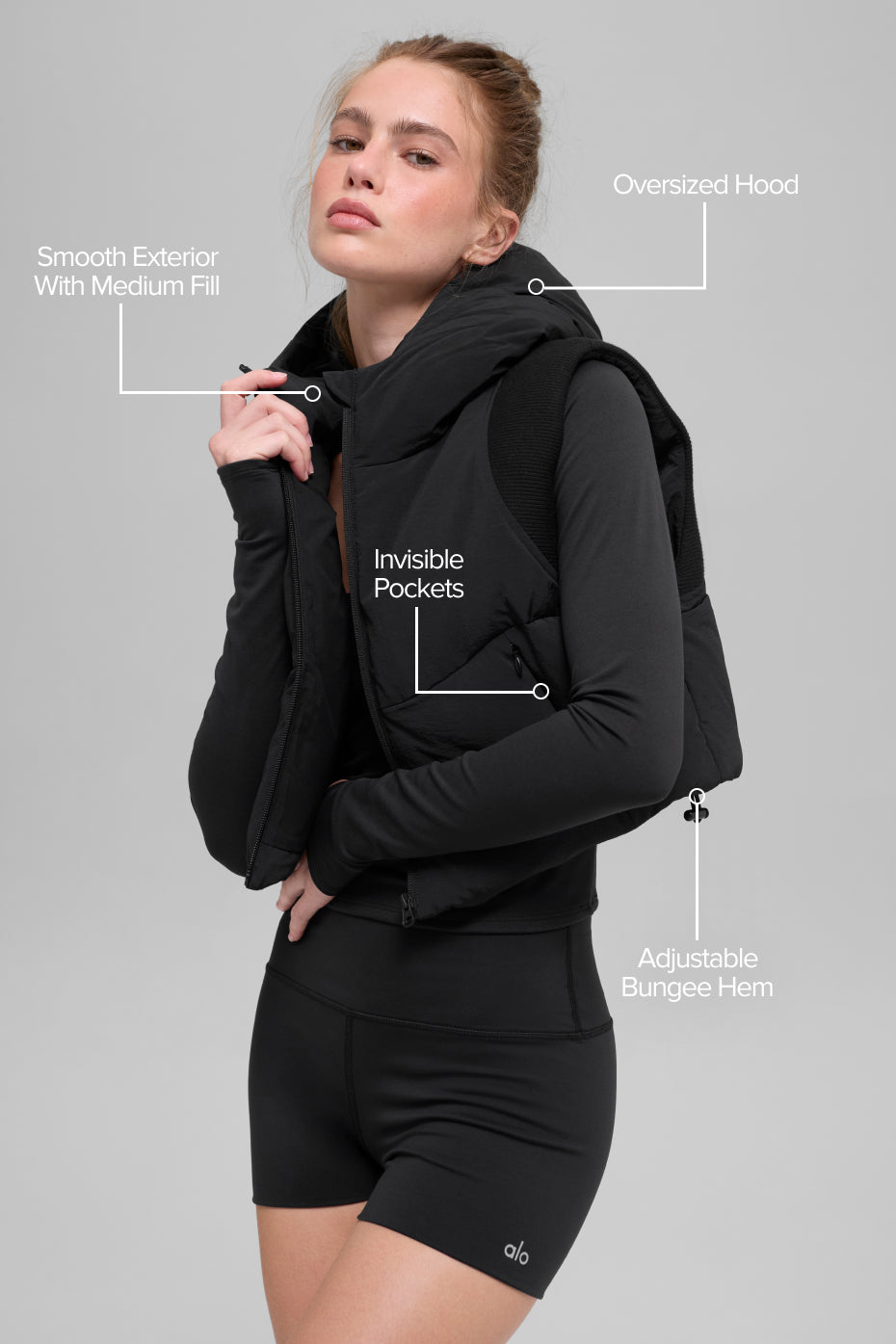 Fast Lane Puffer Vest - Black - Image 2