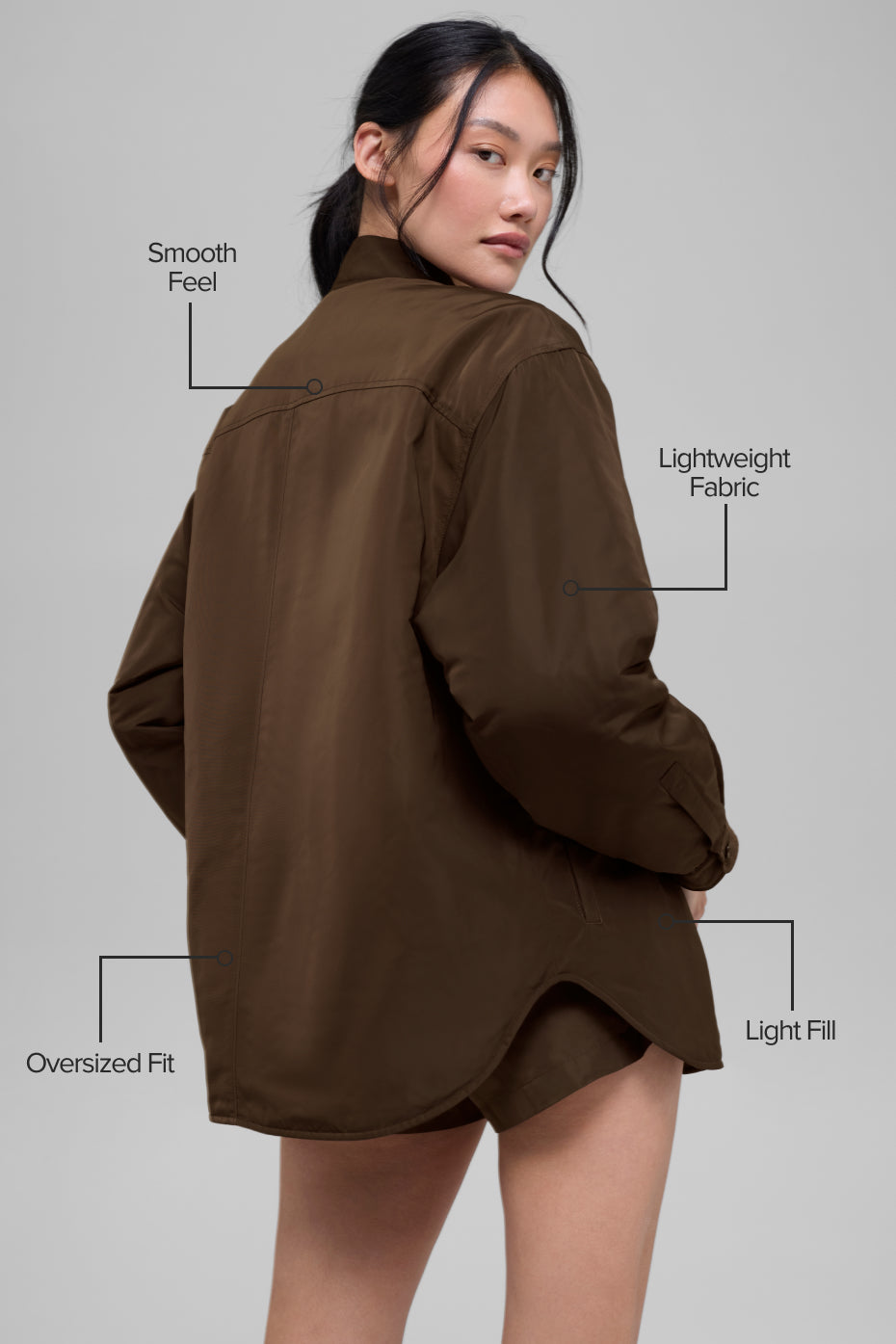 Socialite Shacket - Espresso - Image 2