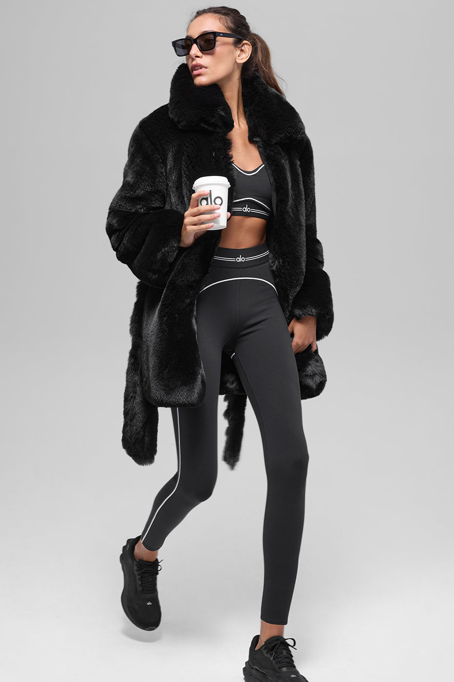 Faux Fur Starstruck Coat - Black - Image 6